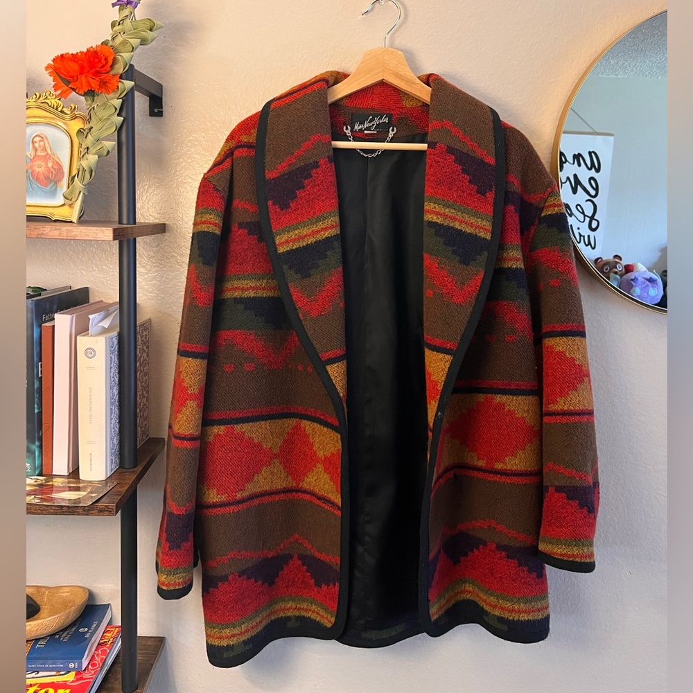 Vintage Miss New Yorker Southwestern Blanket Jacket